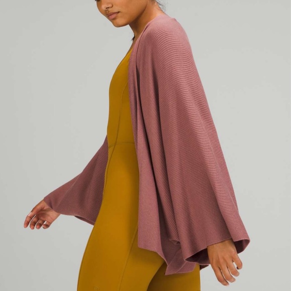 Lululemon Cashlu Knit Textured Wrap Spiced Chai M/L - Picture 6 of 9